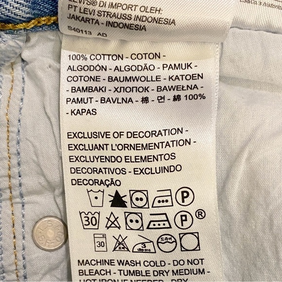 Levi’s 26 (2/3) Wedgie Icon Ripped High Rise Women’s Straight Cropped Jeans - Picture 10 of 16